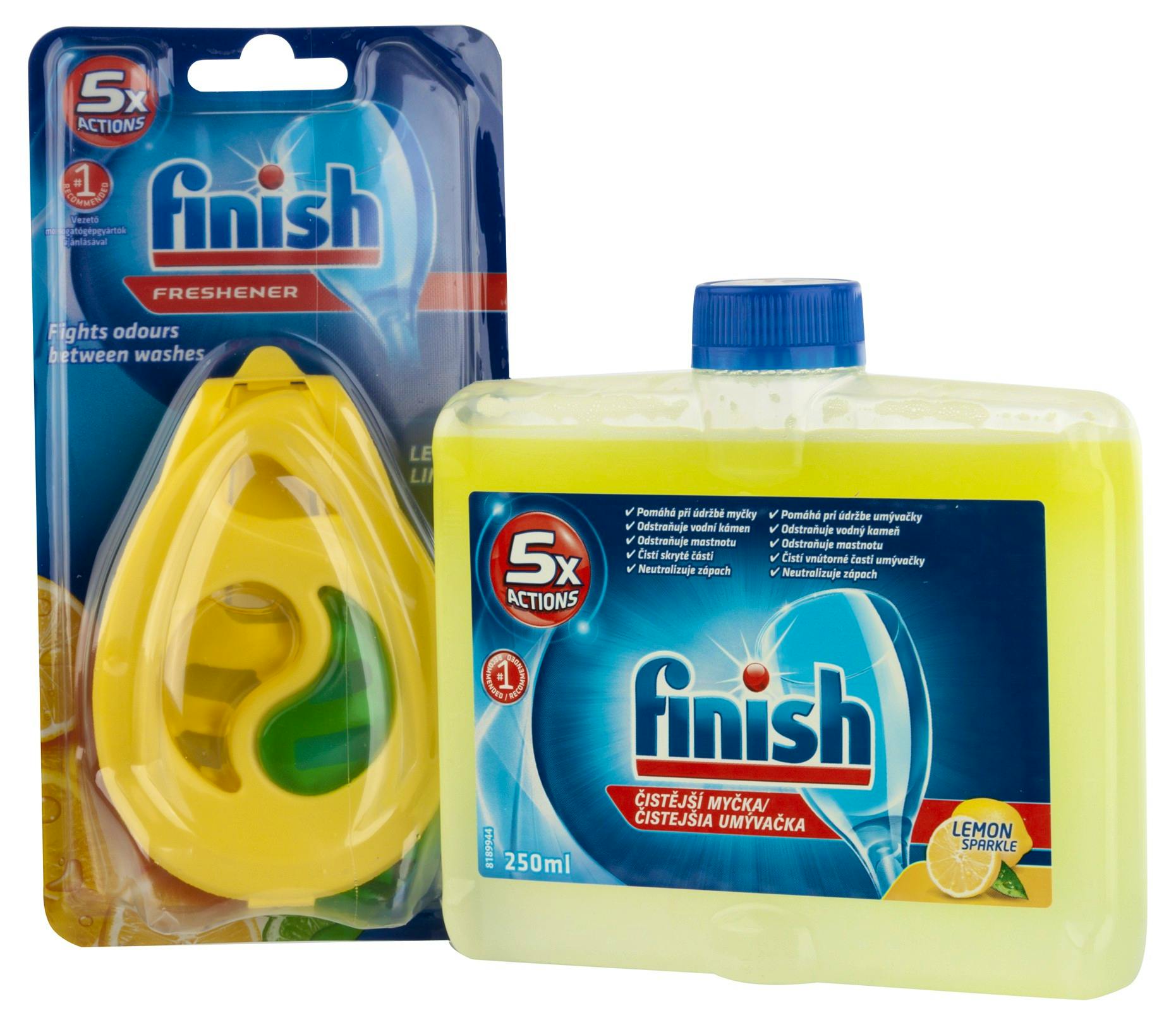 Finish Dishwasher Cleaner Lemon & Lemon Lime Freshener 250 ml + 1 stk