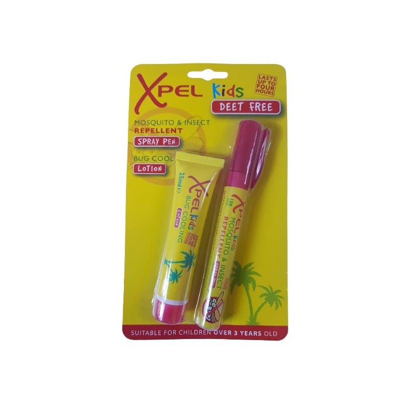 Xpel Kids Mosquito Spray Pen &amp; Bite Relief Lotion 2 kpl