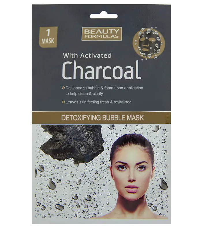 Beauty Formulas Charcoal Detoxifying Bubble Mask 1 pcs