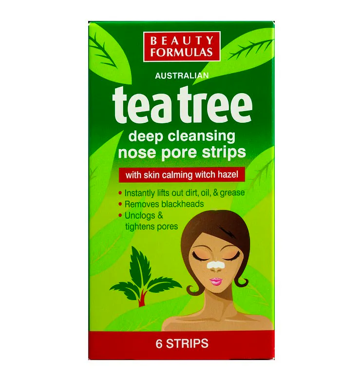 Beauty Formulas Tea Tree Deep Cleansing Nose Pore Strips 6 pcs