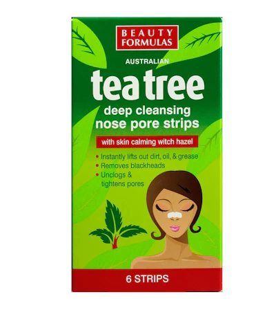 Beauty Formulas Tea Tree Deep Cleansing Nose Pore Strips 6 pcs