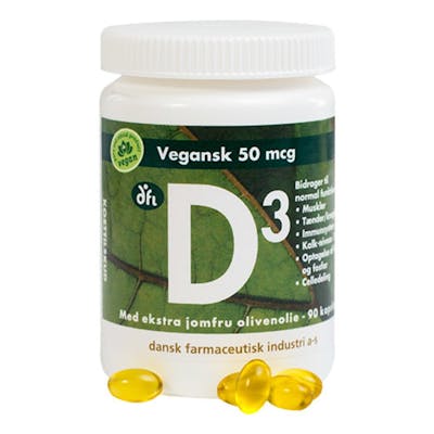 DFI D3-Vitamin 50 mcg 90 kapsler