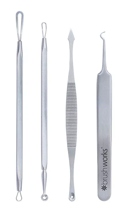 brushworks Blackhead Removal & Blemish Extractor 4 pcs