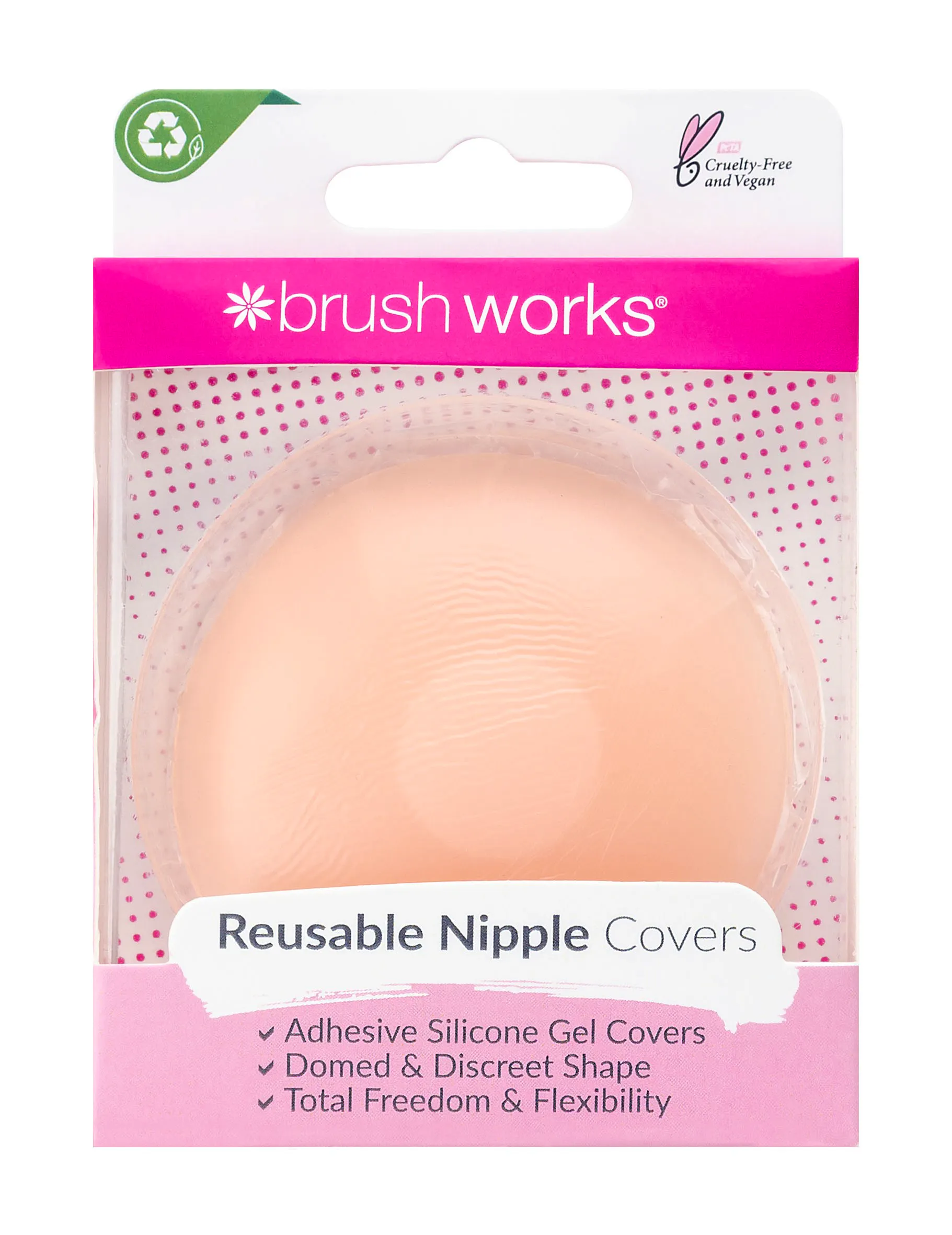 brushworks Re-Usable Silicone Nipple Covers 1 pcs