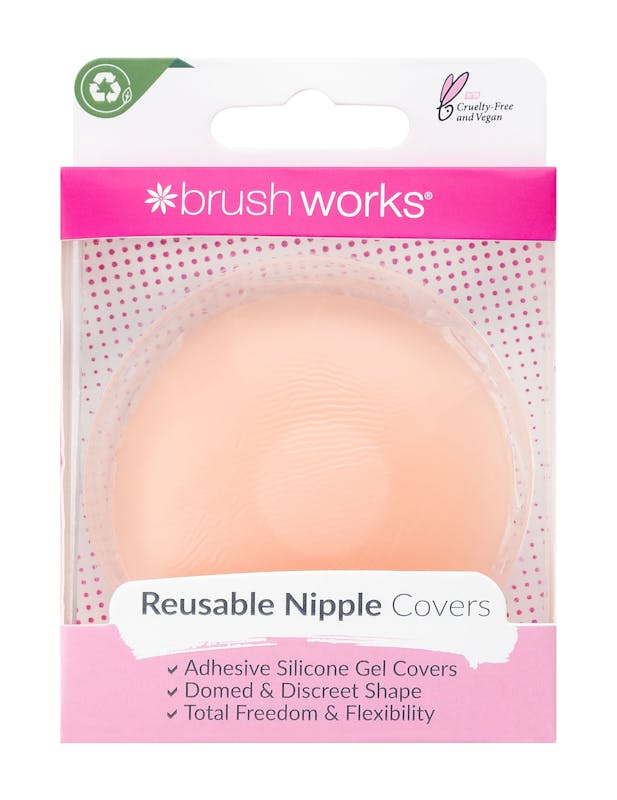 brushworks Brush Works Re-Usable Silicone Nipple Covers 1 kpl
