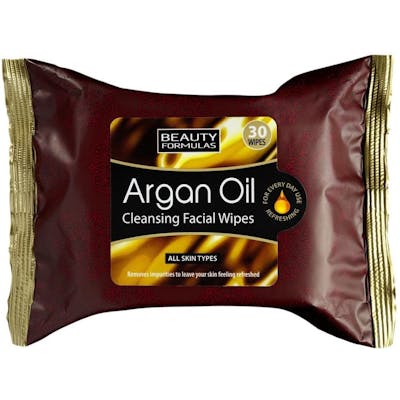 Beauty Formulas Argan Oil Cleansing Wipes 30 stk