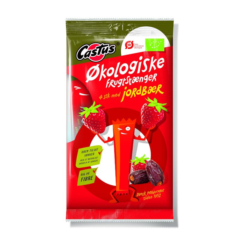Castus Økologiske Jordbær Frugtstænger 4 stk