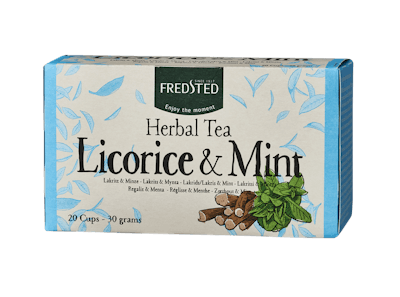 Fredsted Herbal Tea Licorice &amp; Mint 20 breve