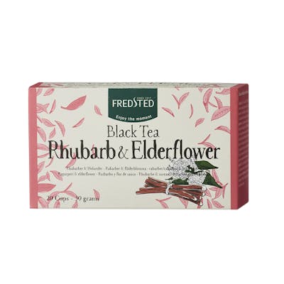 Fredsted Organic Black Tea Rhubarb & Elderflower 20 breve