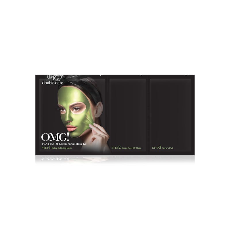 Double Dare OMG! Platinum Green Facial Mask Kit 18 g + 10 g + 3 g