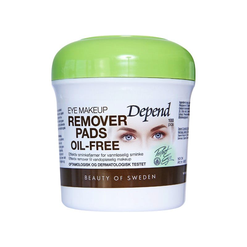Depend Eye Makeup Remover Pads Oil Free 100 stk 25.95 kr