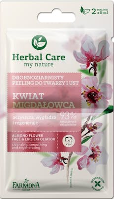 Herbal Care Almond Flower Face &amp; Lips Exfoliator 2 x 5 ml