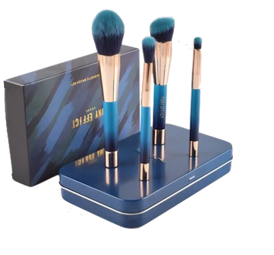 Basics Magnetic Makeup Brushes Pony Effect Blue 4 pcs