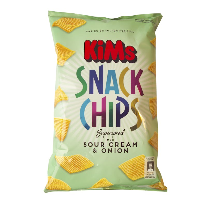 Kims Snack Chips Sour Cream &amp; Onion 165 g