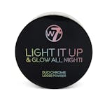 W7 Light It Up &amp; Glow All Night! Duo Chrome Loose Powder Open 24/7 4 g