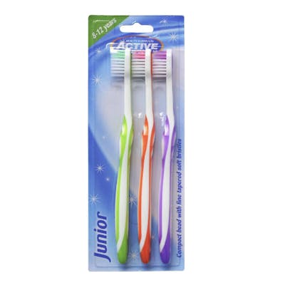 Active Oral Care Junior Toothbrushes 8-12 Years 3 stk