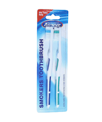 Active Oral Care Smokers Stain Remover Toothbrushes 2 pcs