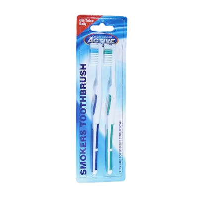 Active Oral Care Smokers Stain Remover Toothbrushes 2 pcs