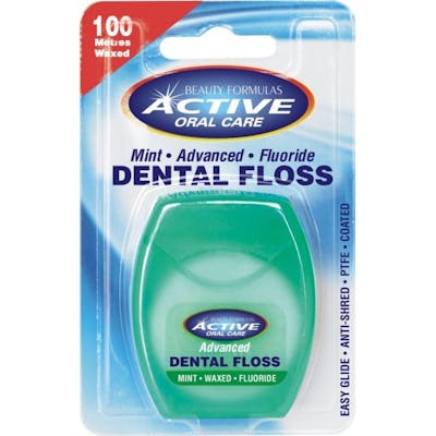 Active Oral Care Advanced Mint Fluoride Dental Floss 100 m