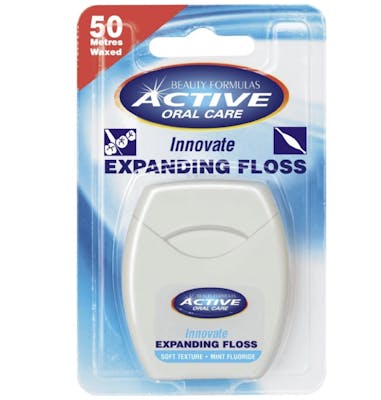 Active Oral Care Innovate Mint Fluoride Expanding Floss 50 m