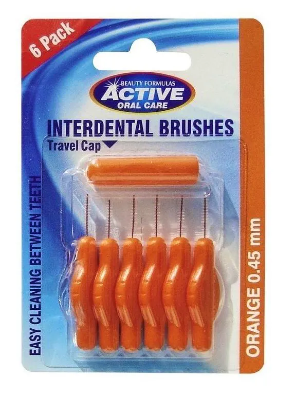 Active Oral Care Interdental Brushes Orange 0,45 mm 6 pcs