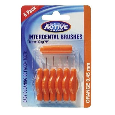 Active Oral Care Interdental Brushes Orange 0,45 mm 6 st