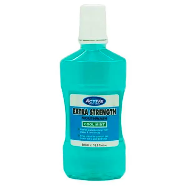 Active Oral Care Extra Strength Cool Mint Mouthwash 500 ml