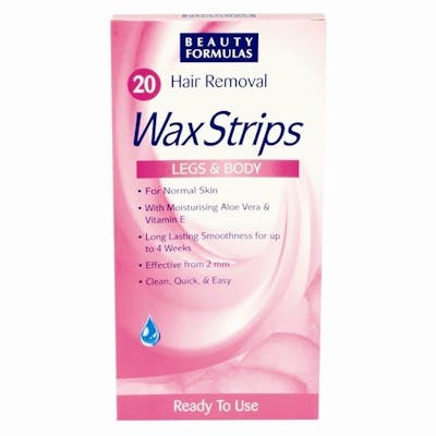 Beauty Formulas Hair Removal Wax Strips 20 kpl