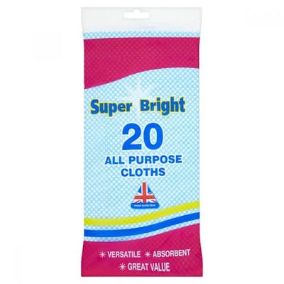 Super Bright All Purpose Cloths 20 pcs
