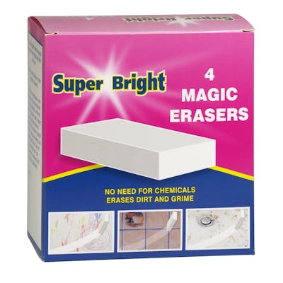 Super Bright Magic Erasers 4 stk