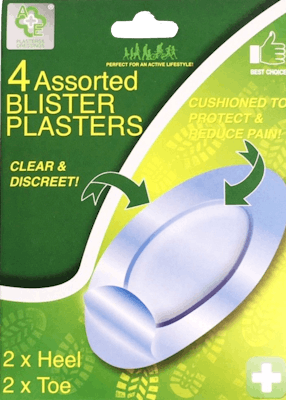A&amp;E Assorted Heel &amp; Toe Blister Plasters 4 st