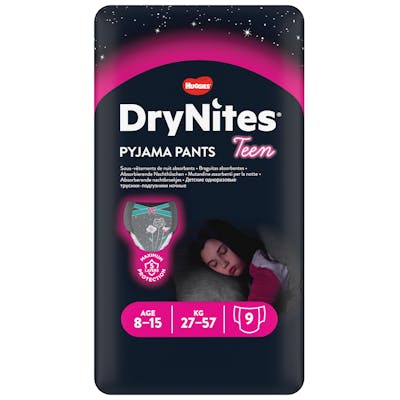 DryNites Meisje Pyjamabroek 8-15 Jaar 9 st