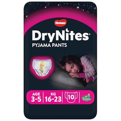 DryNites Girl Pyjama Pants 3-5 Years 10 kpl
