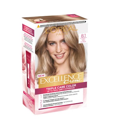 L'Oréal Excellence Creme Hair Color 8.1 Light Ash Blonde 1 stk