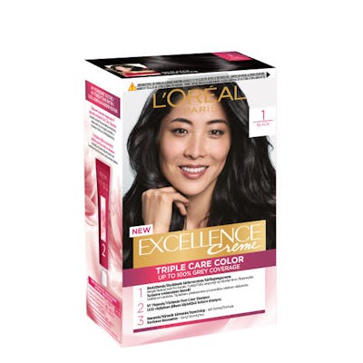 L'Oréal Excellence Creme Hair Color 1 Black 1 stk