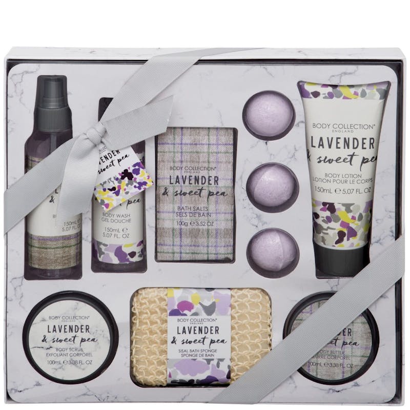 Body Collection Lavender &amp; Sweet Pea Hamper Set 10 stk
