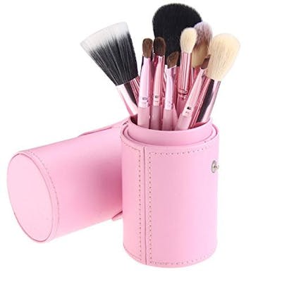 Basics Makeup Brush Set Light Pink 12 pcs