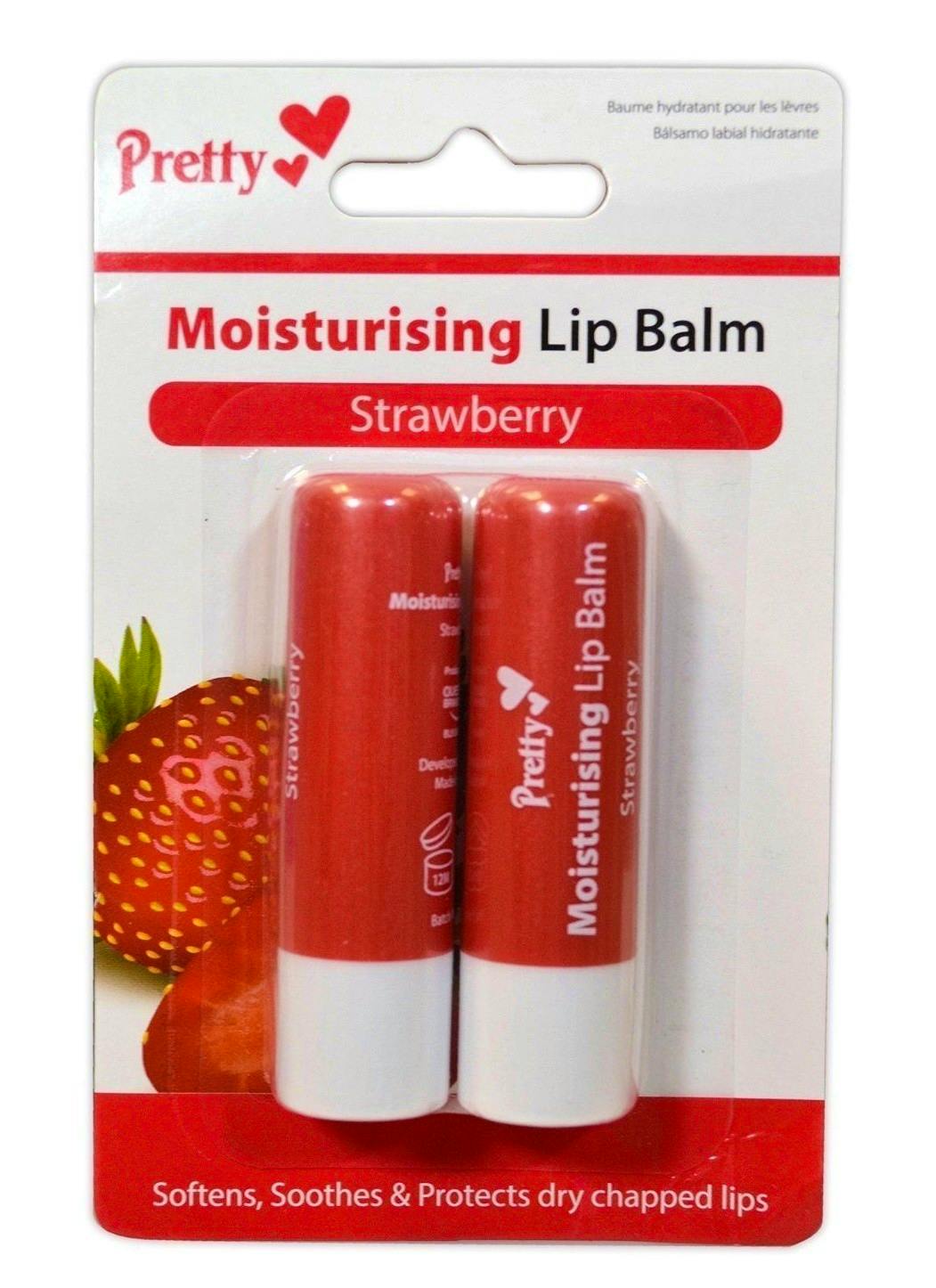 Pretty Moisturising Lip Balm Strawberry 2 x 4,3 g