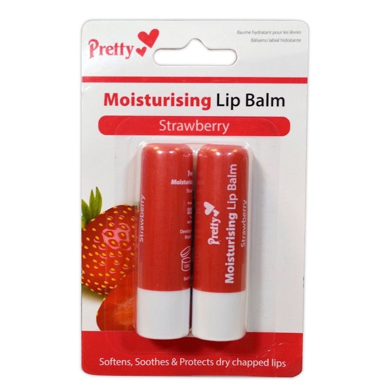 Pretty Moisturising Lip Balm Strawberry 2 x 4,3 g