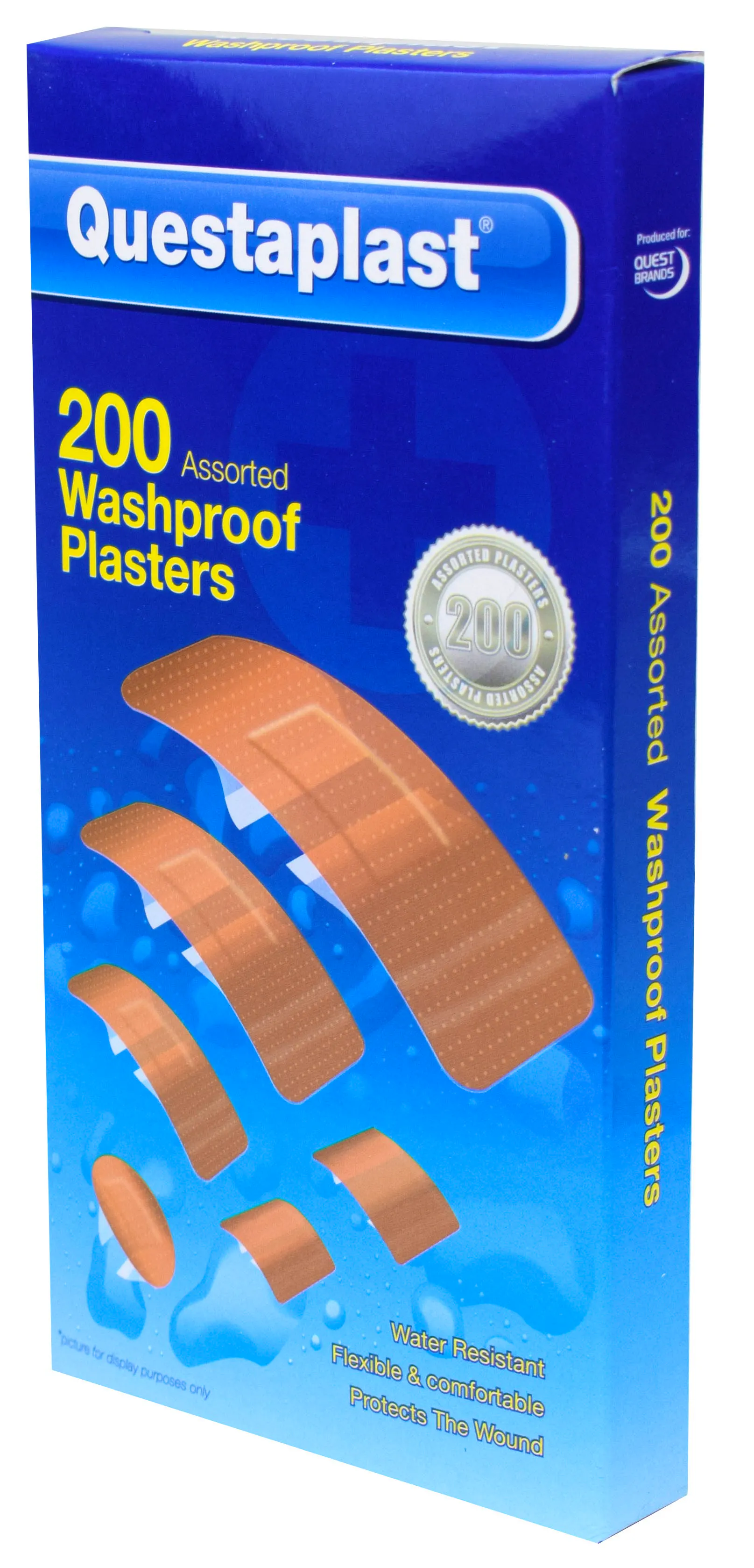 Questaplast Assorted Washproof Plasters 200 pcs