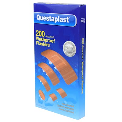 Questaplast Assorted Washproof Plasters 200 pcs