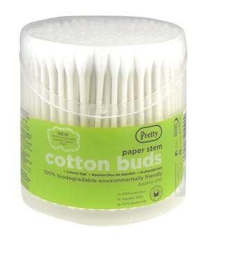 Pretty Paper Stem Cotton Buds 200 stk