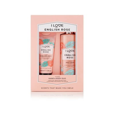 I Love Cosmetics English Rose Hand & Body Duo Sett 100 ml + 360 ml