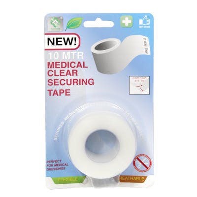 A&E Clear Medical Securing Tape 10 meter