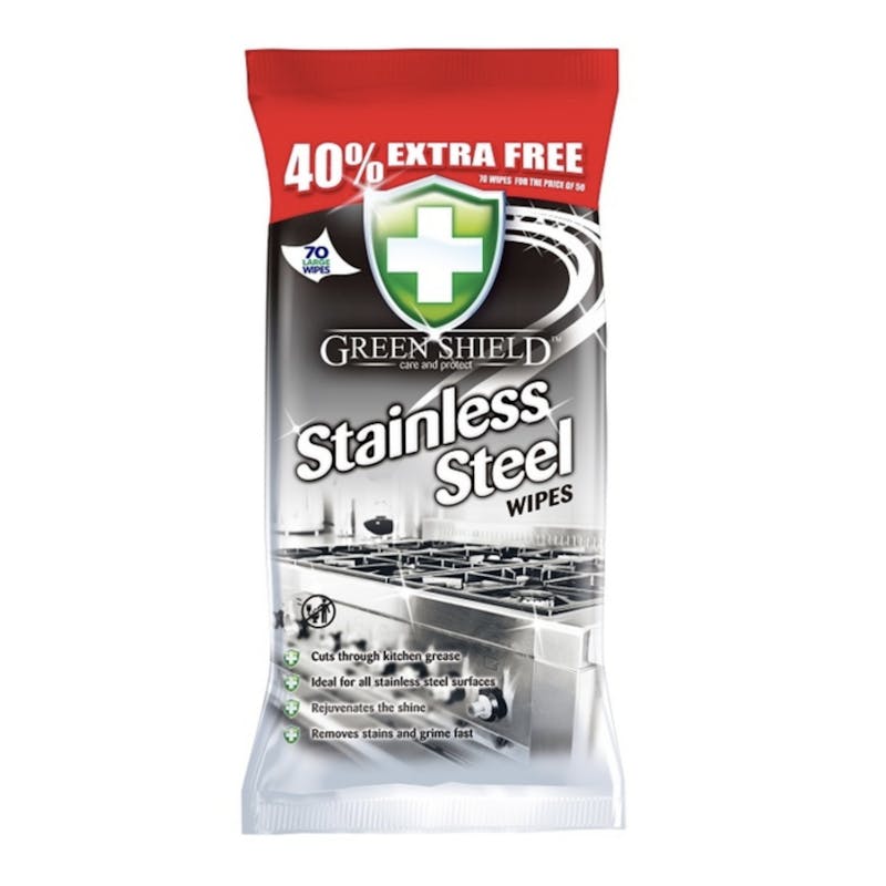 Green Shield Stainless Steel Wipes 70 stk