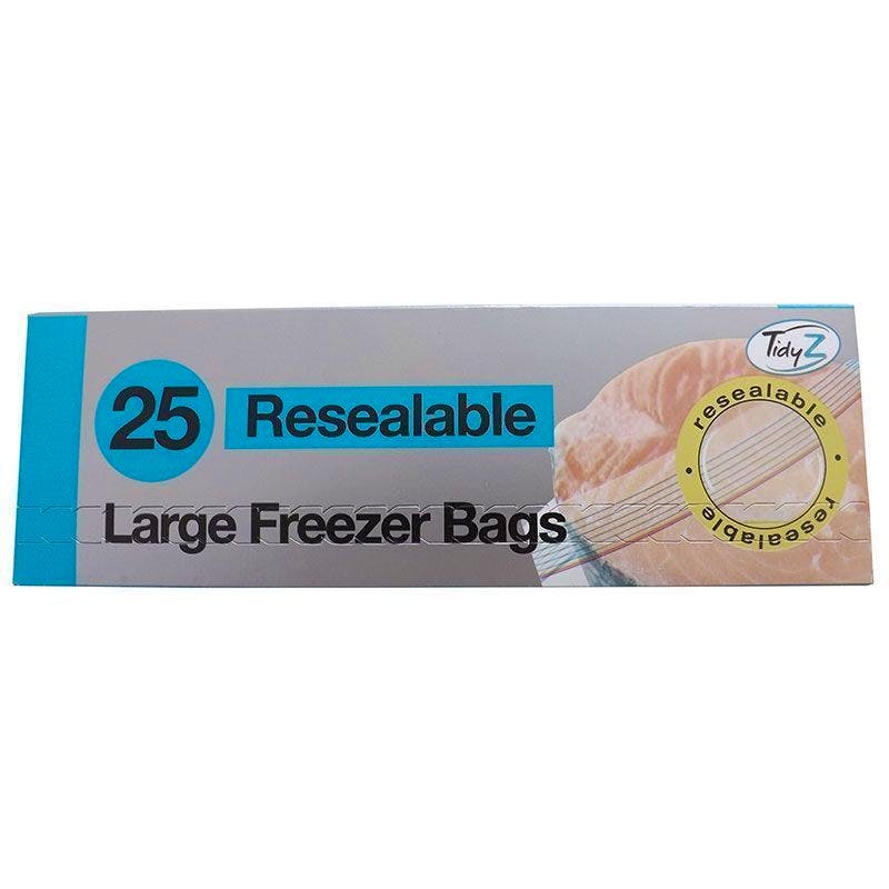 TidyZ Resealable Large Freezer Bags 25 pcs £1.25