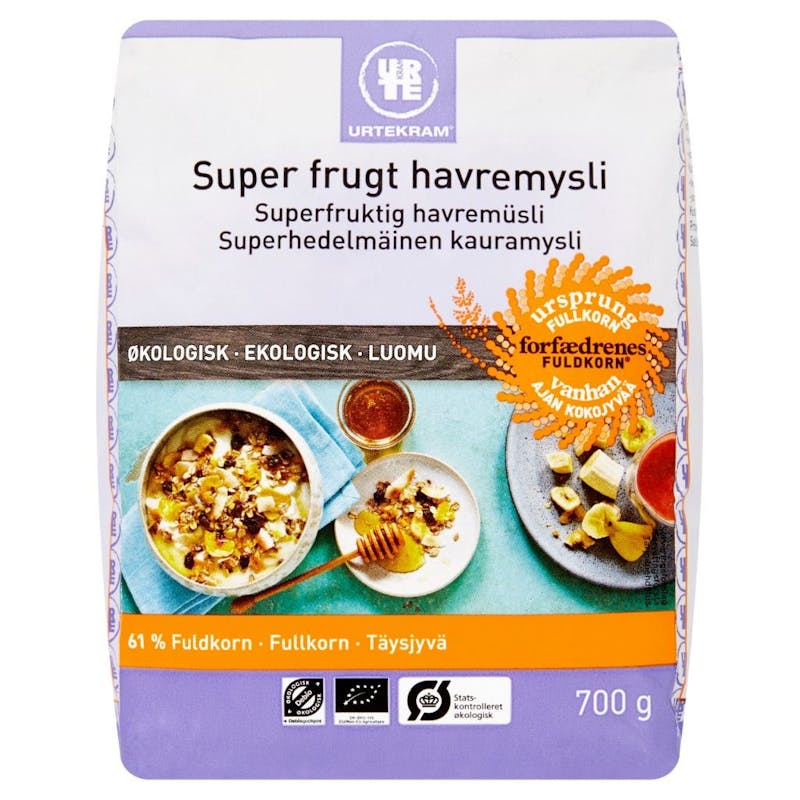 Urtekram Super Frugt Havremysli Øko 700 g