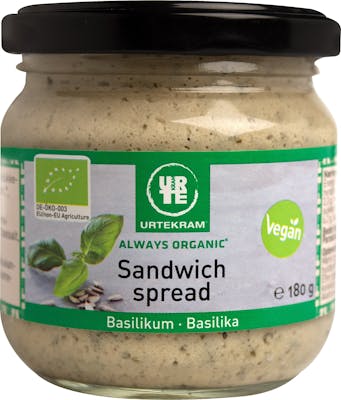 Urtekram Sandwich Spread Basilikum Øko 180 g