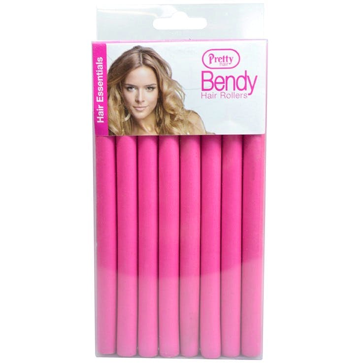 Pretty Bendy Hair Rollers Pink 8 pcs £1.85