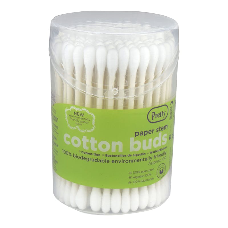 Pretty Paper Stem Cotton Buds 100 st